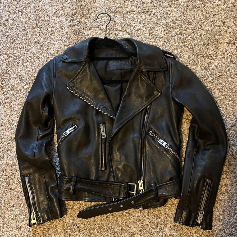 All saints moto leather jacket